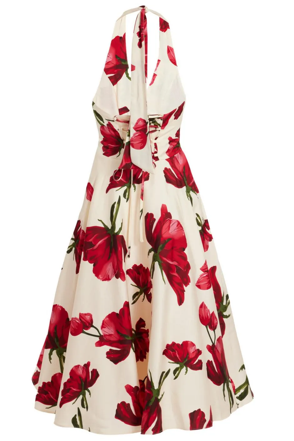 Quiz Petite Cream Satin Rose Print Midi Dress Best