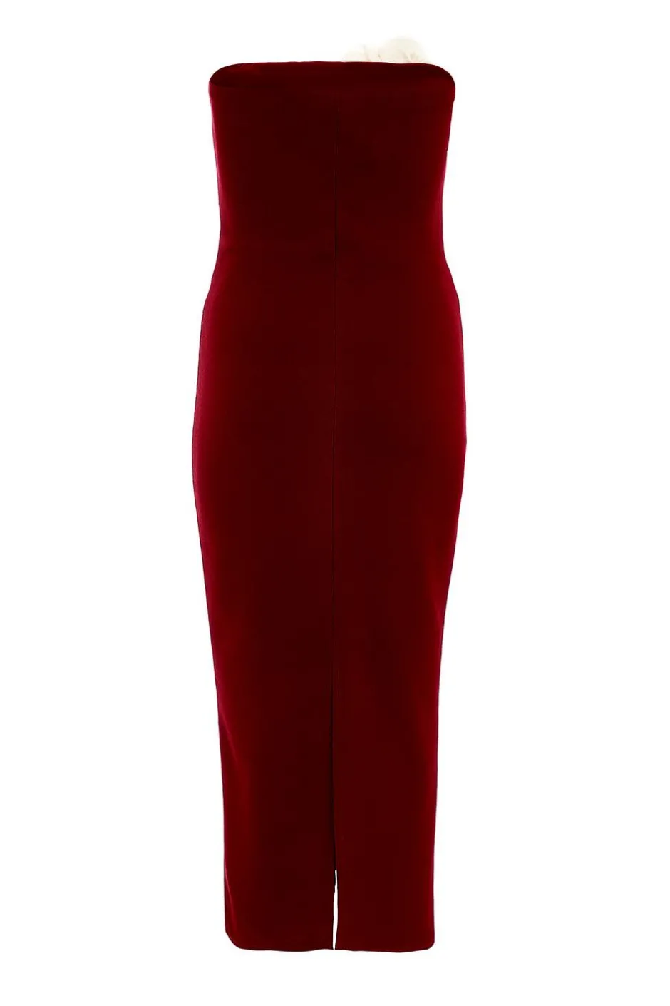 Quiz Petite Dark Red Corsage Midaxi Dress Berry Online