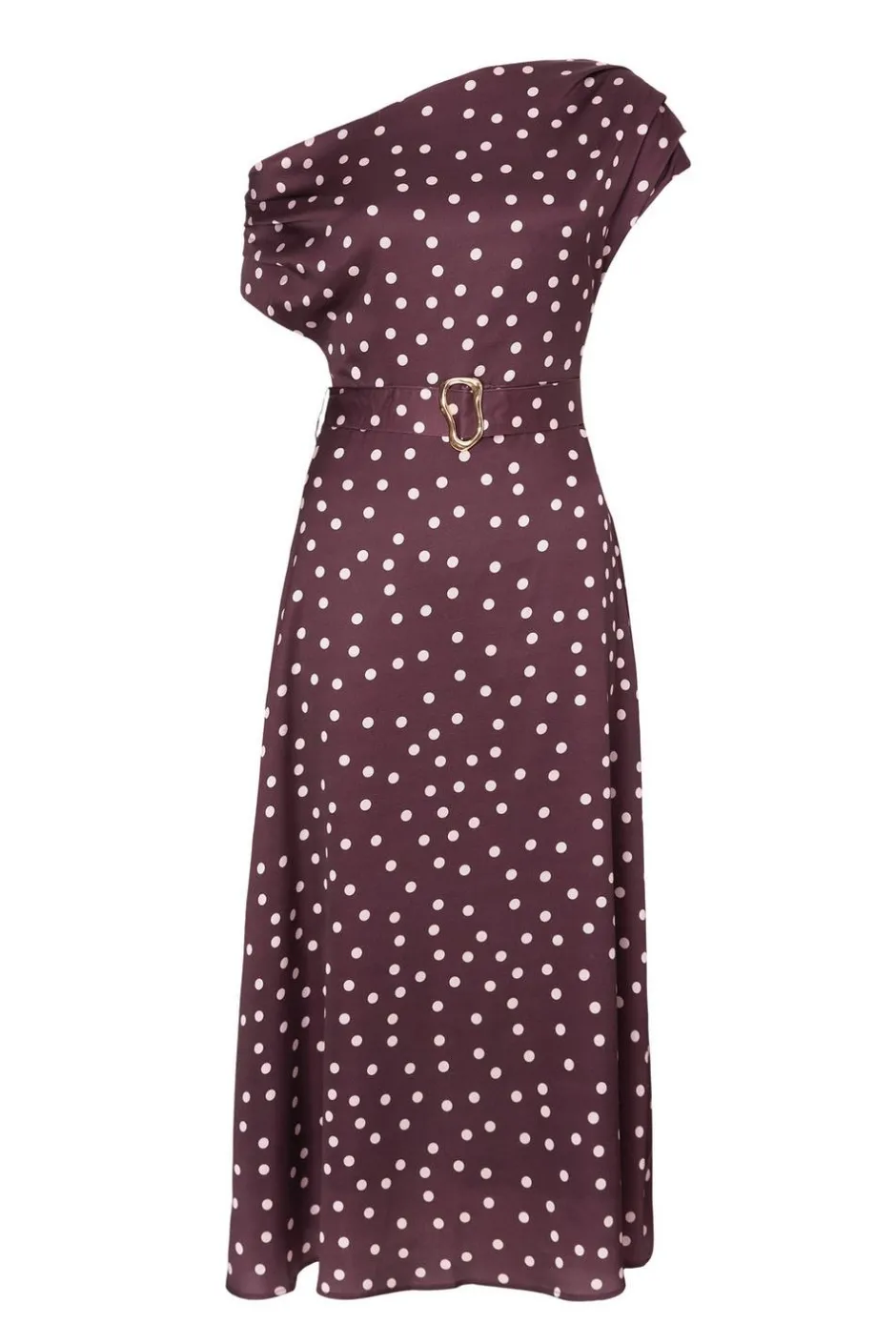 Quiz Petite Dark Red Polka Dot Midaxi Dress New