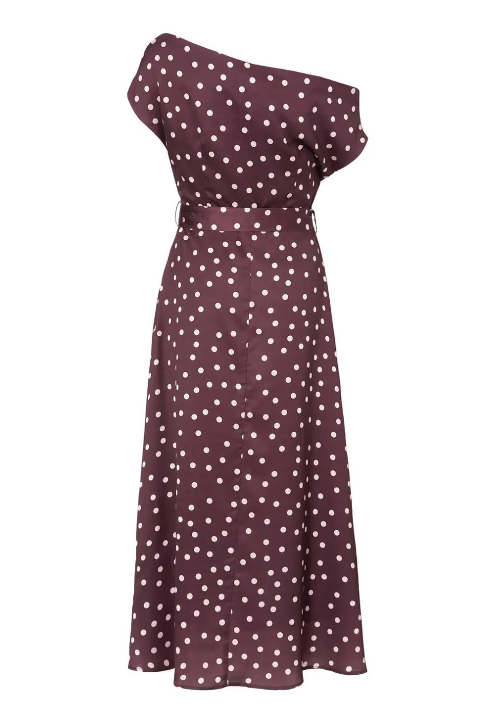Quiz Petite Dark Red Polka Dot Midaxi Dress New