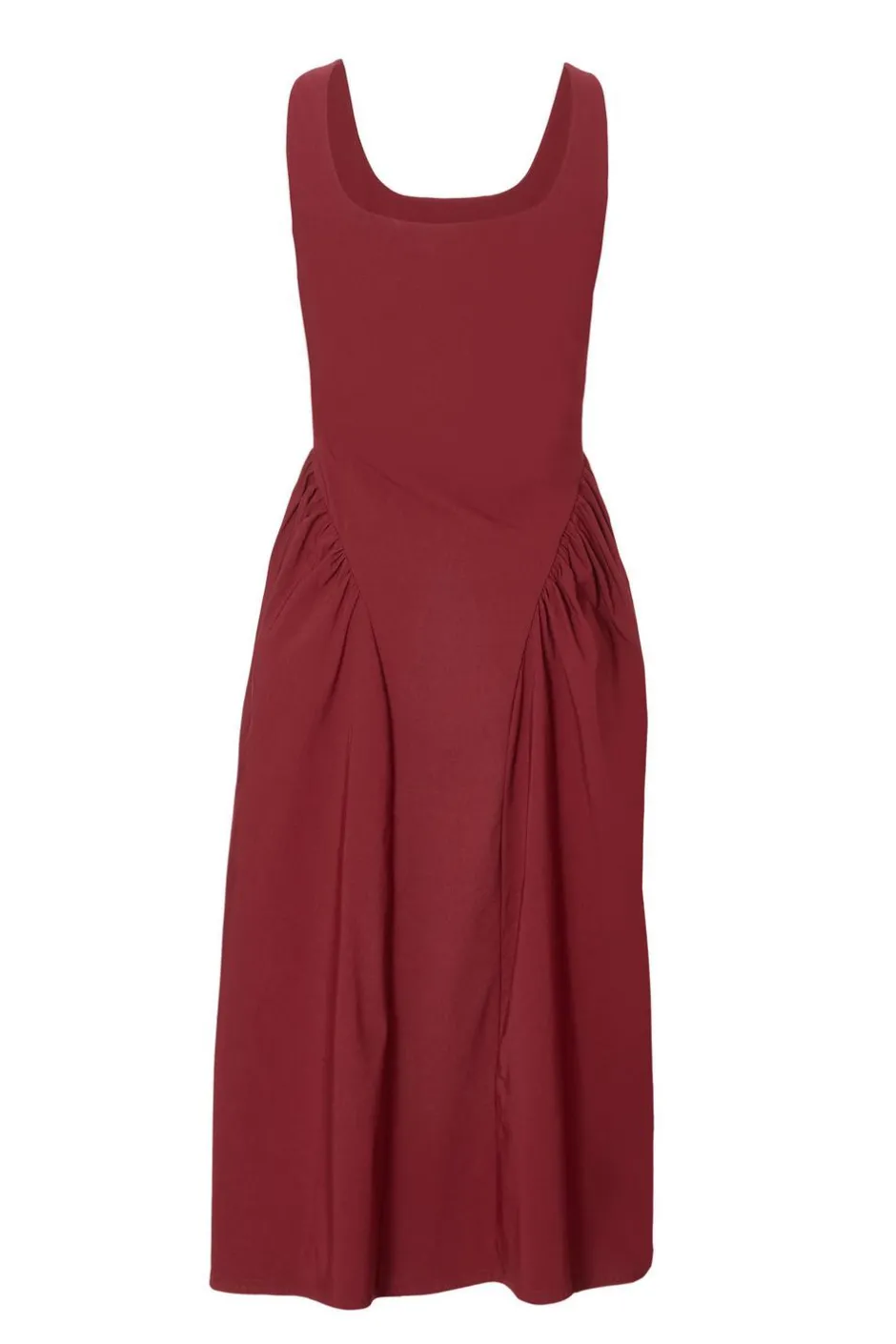 Quiz Petite Dark Red Ruched Side Midaxi Dress