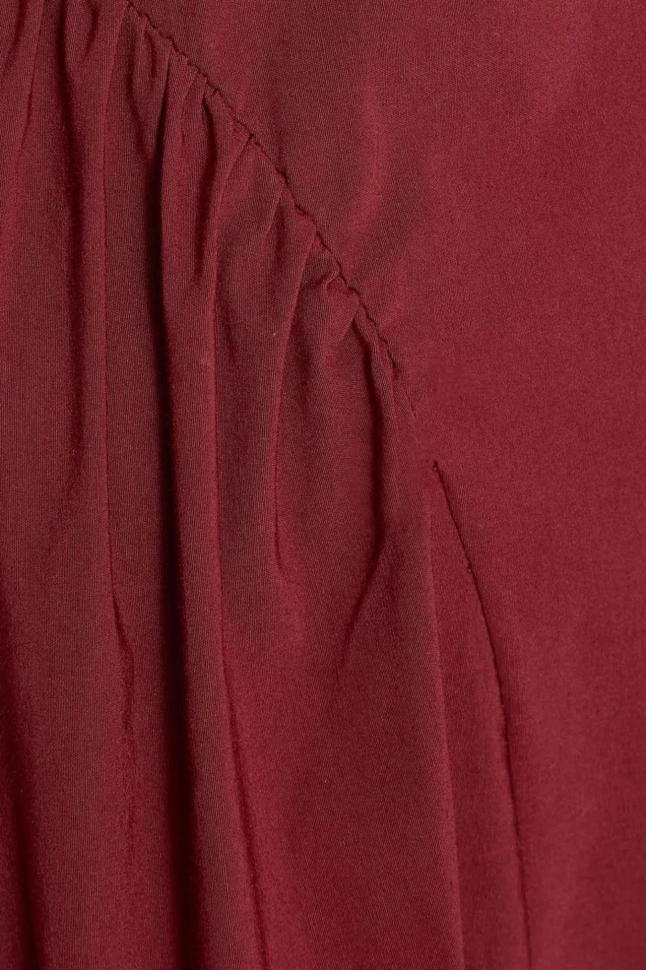 Quiz Petite Dark Red Ruched Side Midaxi Dress