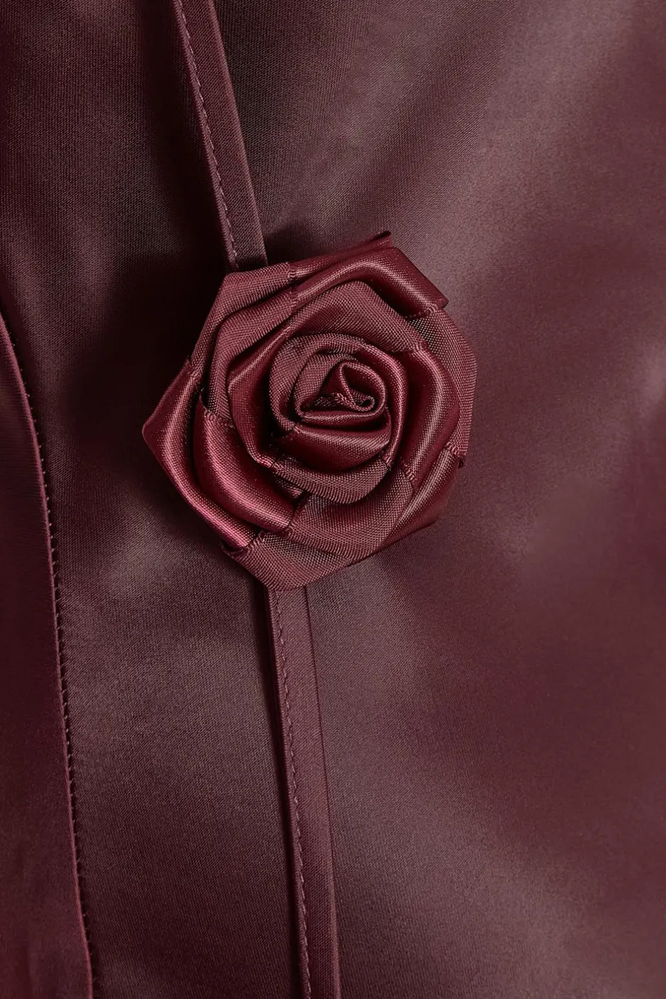 Quiz Petite Dark Red Satin Midaxi Dress