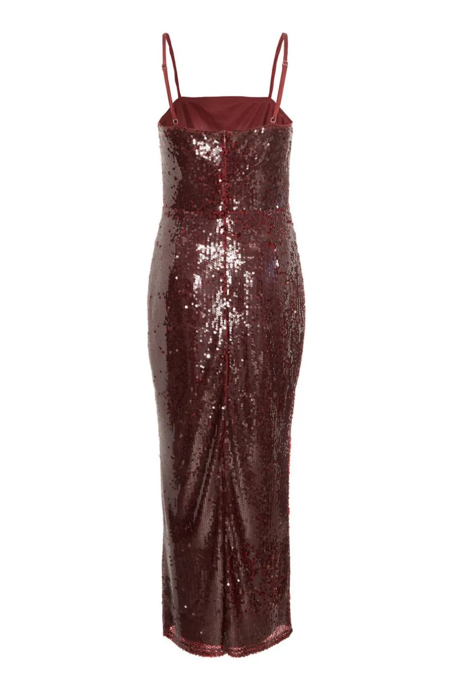 Quiz Petite Dark Red Sequin Midaxi Dress Outlet