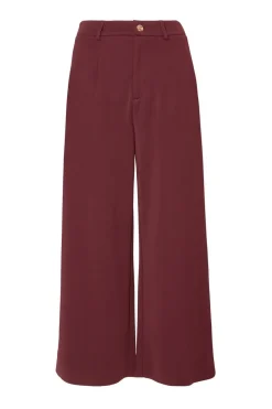 Quiz Petite Dark Red Wide Leg Trousers