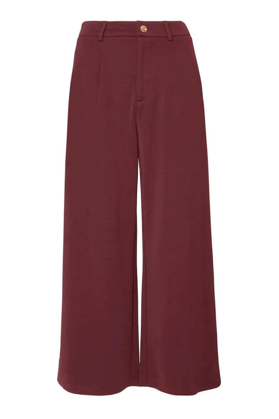 Quiz Petite Dark Red Wide Leg Trousers