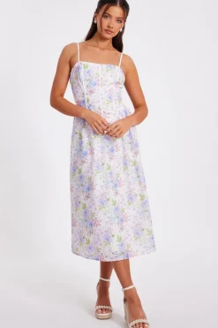 Quiz Petite Floral Embroidered Midi Dress Discount