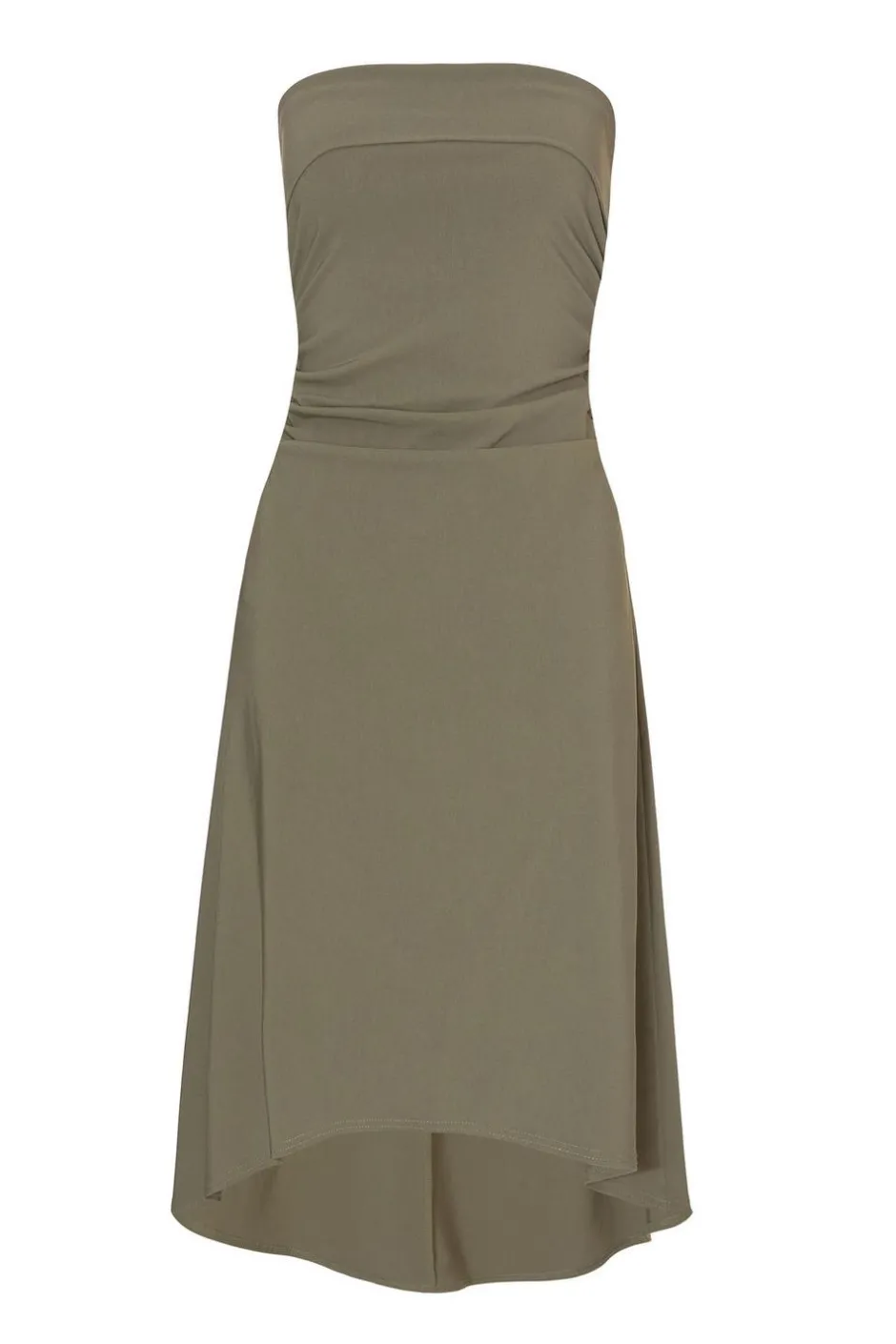 Quiz Petite Khaki Bandeau Midi Dress Outlet