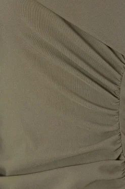Quiz Petite Khaki Bandeau Midi Dress Outlet