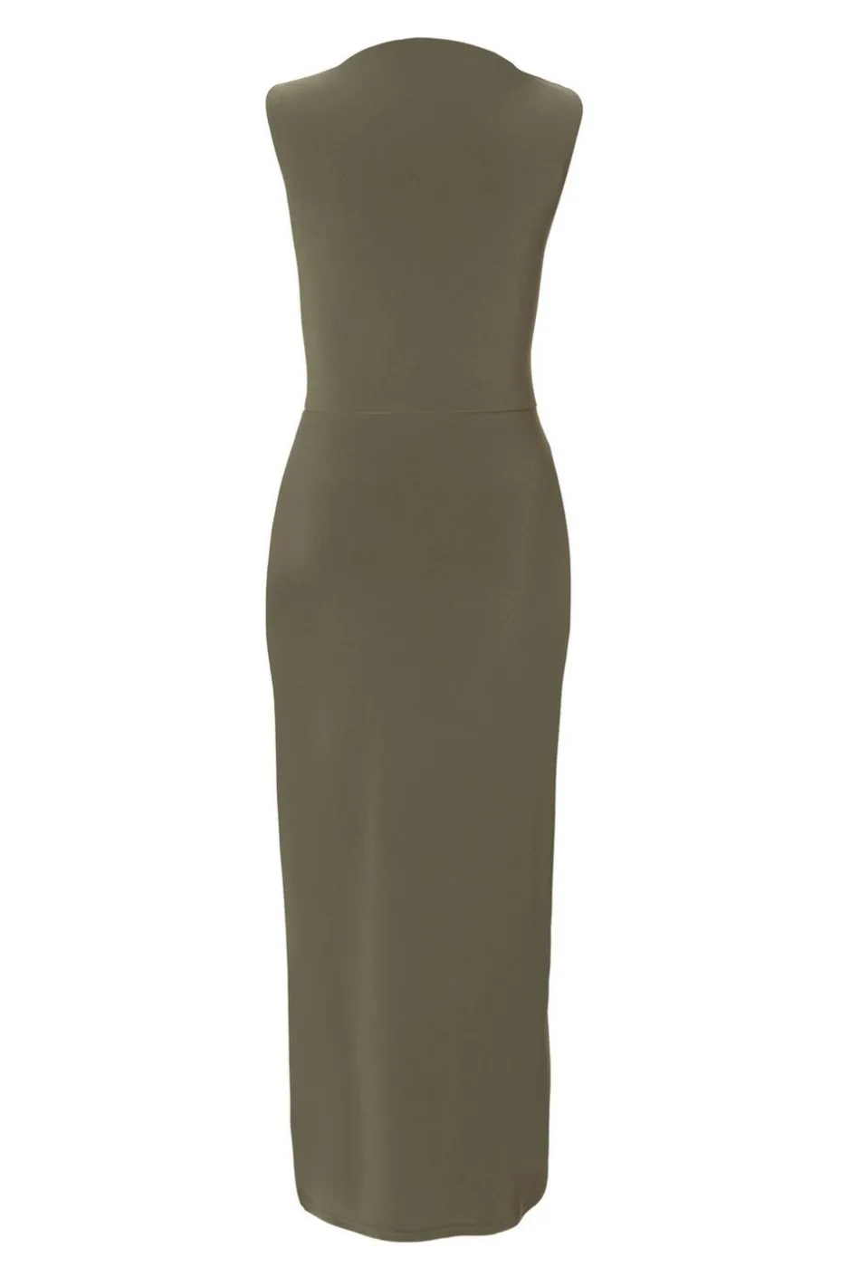 Quiz Petite Khaki Ruched Bodycon Midaxi Dress Best