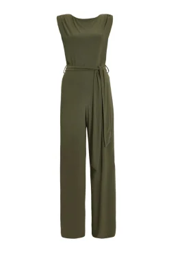 Quiz Petite Khaki Tie Waist Jumpsuit Hot