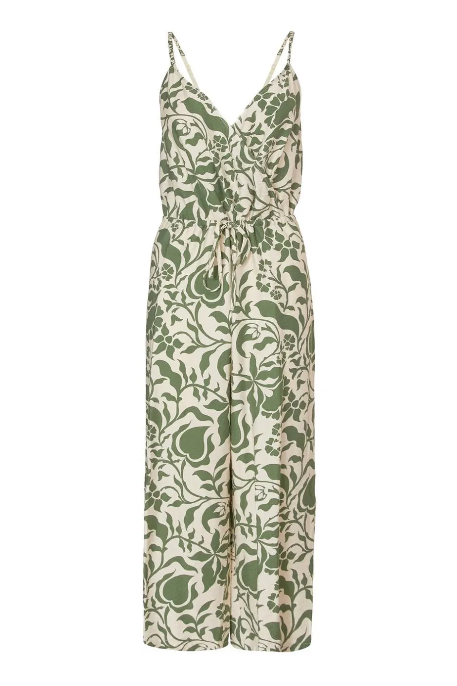 Quiz Petite Khaki Tropical Print Jumpsuit Best