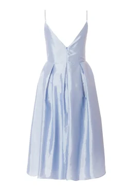 Quiz Petite Light Blue Taffeta Midi Dress Hot