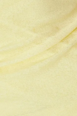 Quiz Petite Light Yellow Frill Midi Dress Online