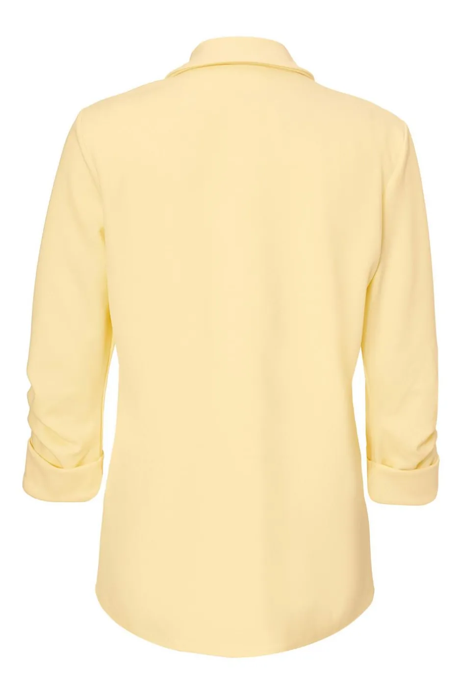 Quiz Petite Light Yellow Ruched Sleeve Blazer Sale