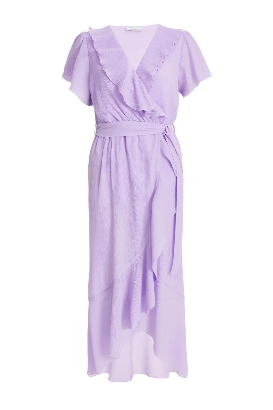 Quiz Petite Lilac Crinkle Frill Midaxi Dress Best