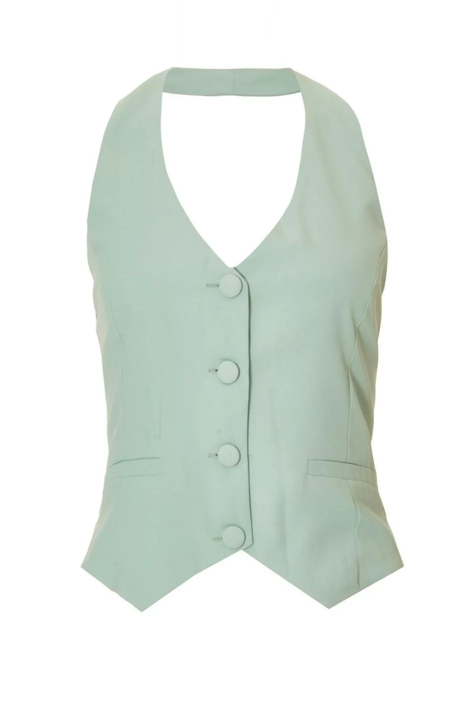 Quiz Petite Mint Tailored Waistcoat Clearance