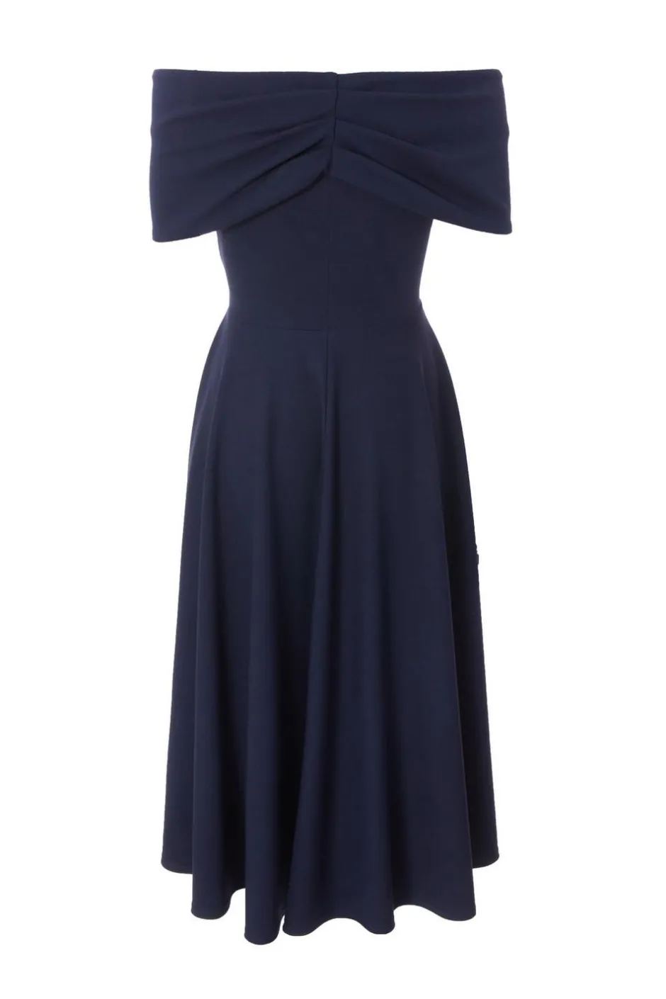Quiz Petite Bardot Midi Dress Navy Discount