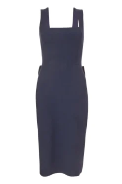 Quiz Petite Navy Bow Back Midi Dress Sale