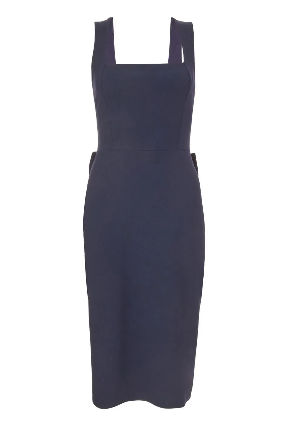 Quiz Petite Navy Bow Back Midi Dress Sale