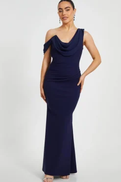 Quiz Petite Navy Drop Sleeve Maxi Dress Discount