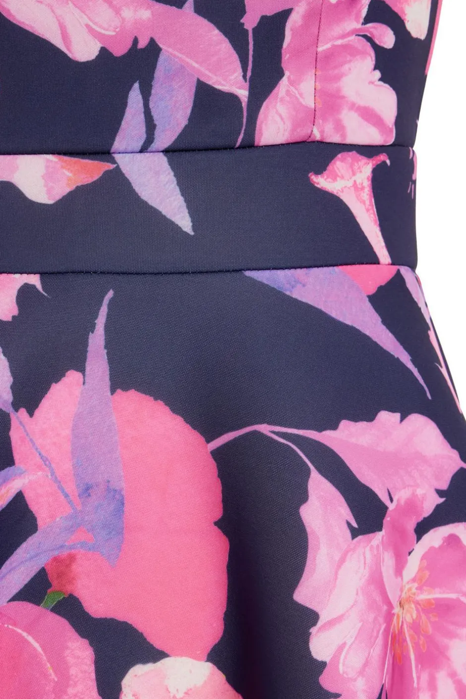 Quiz Petite Navy Floral Midaxi Dress