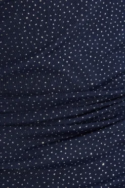 Quiz Petite Navy Glitter Mesh Midaxi Dress Best
