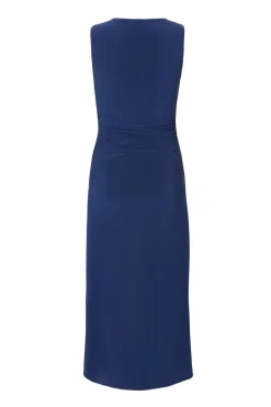 Quiz Petite Navy Gold Buckle Midaxi Dress New