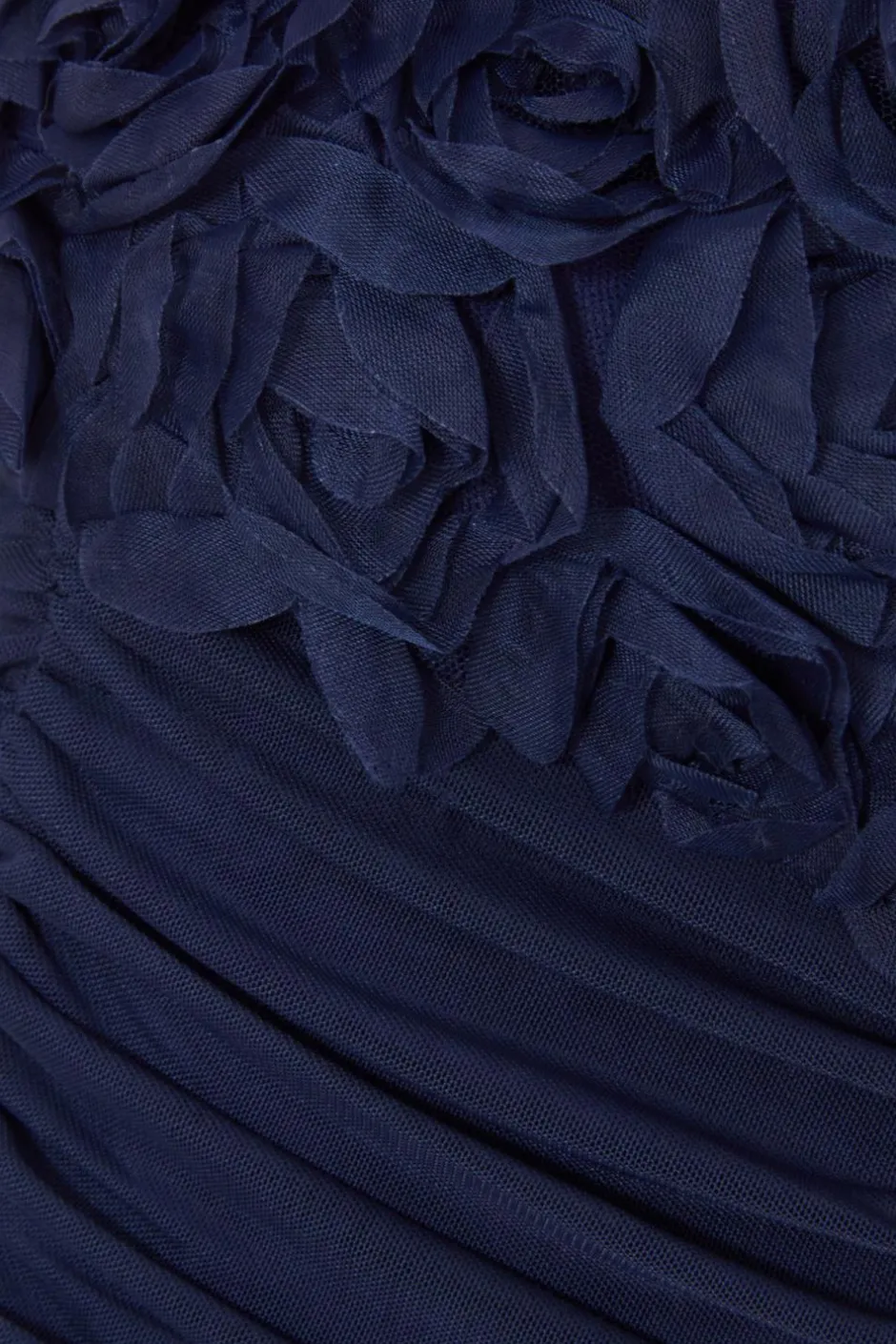 Quiz Petite Navy Mesh Bardot Midaxi Dress Clearance