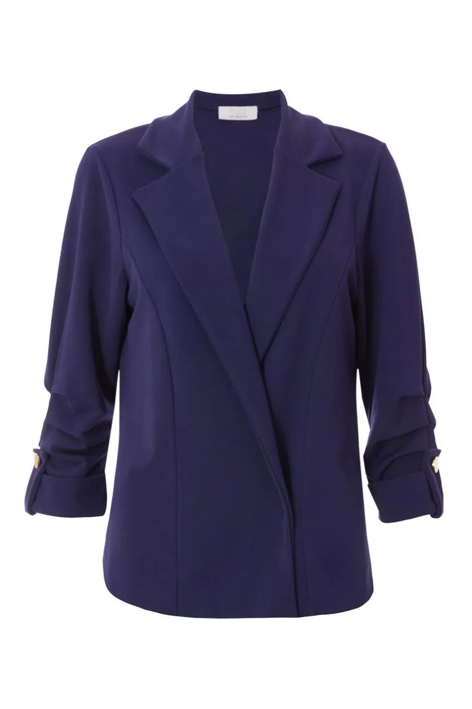 Quiz Petite Ruched Sleeve Blazer Navy New