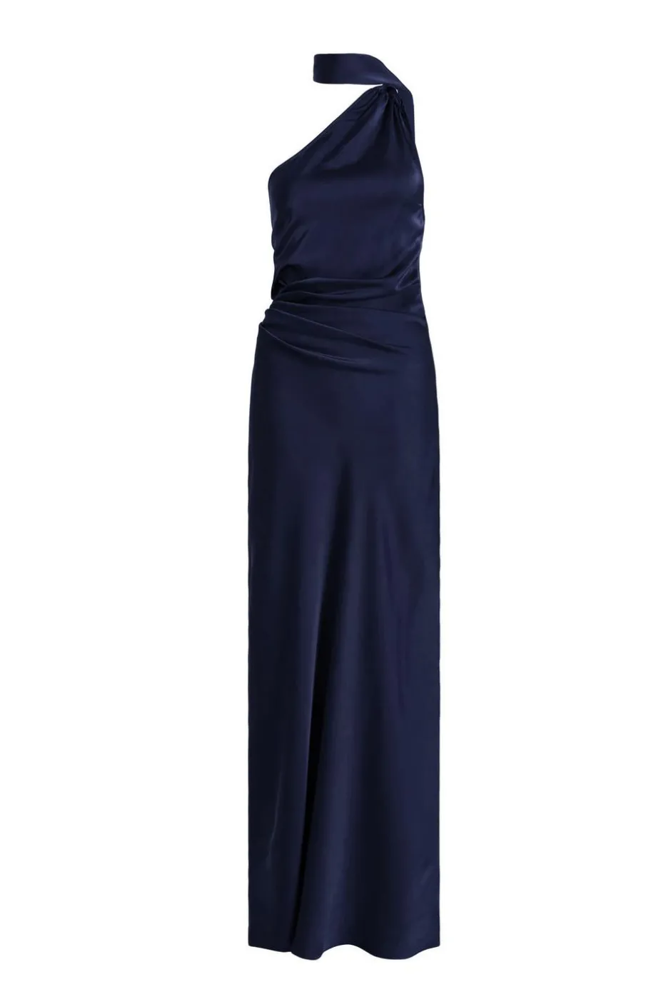 Quiz Petite Navy Satin Wrap Neck Maxi Dress Clearance