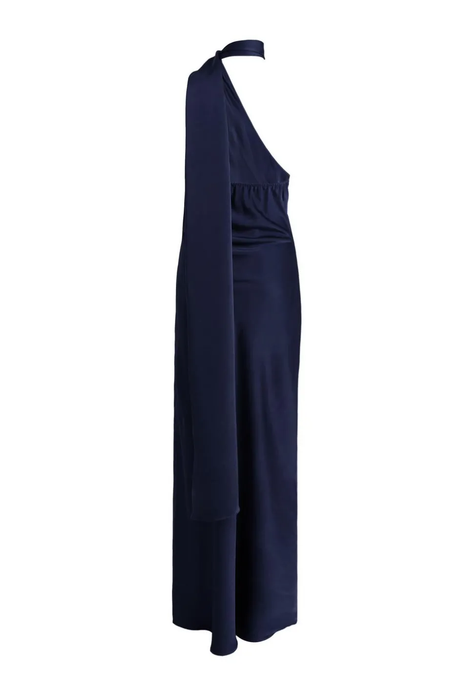 Quiz Petite Navy Satin Wrap Neck Maxi Dress Clearance