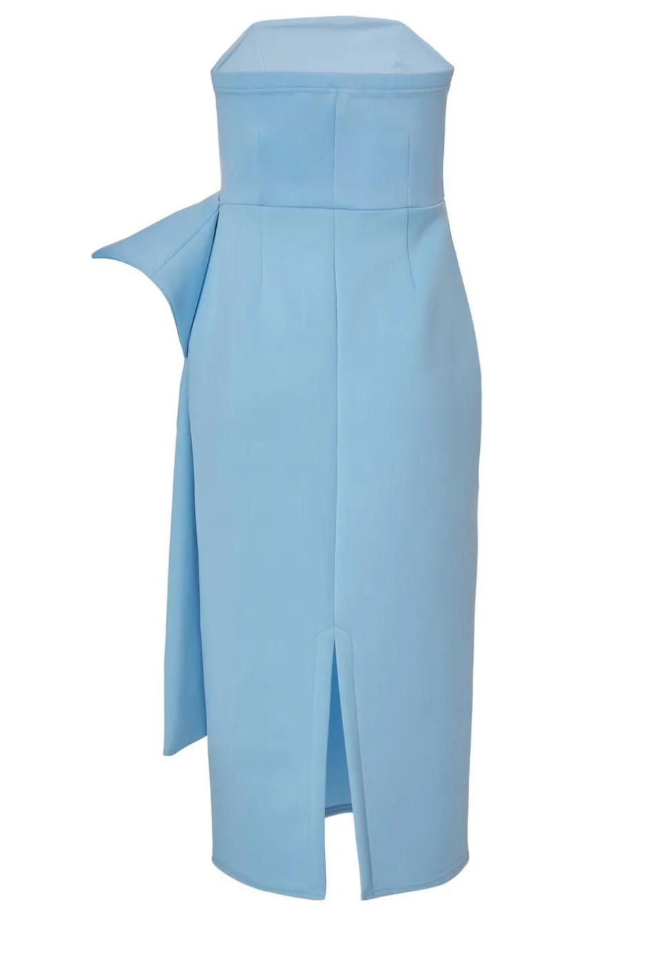 Quiz Petite Pale Blue Strapless Bow Midi Dress Sale
