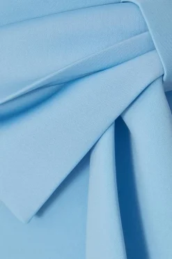 Quiz Petite Pale Blue Strapless Bow Midi Dress Sale
