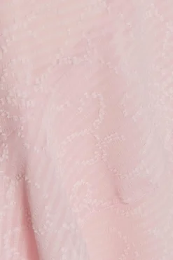 Quiz Petite Pale Pink Textured Chiffon Midi Dress Discount