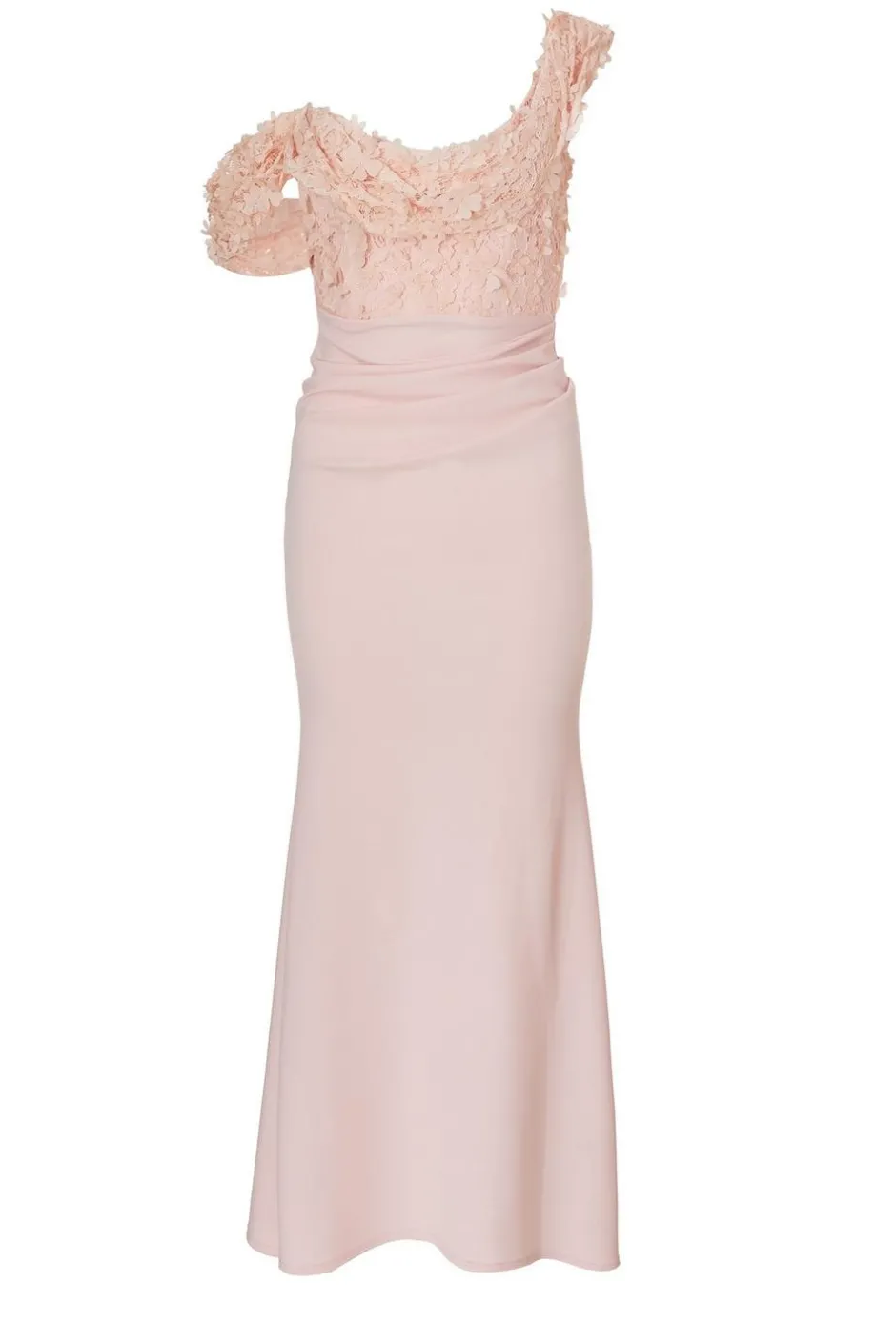 Quiz Petite Pink Floral Drop Sleeve Maxi Dress Pale Pink Sale