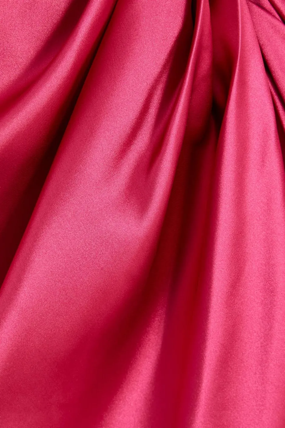 Quiz Petite Raspberry Satin Ruched Wrap Midi Dress Outlet