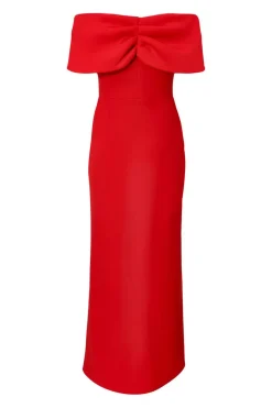Quiz Petite Red Bardot Maxi Dress New