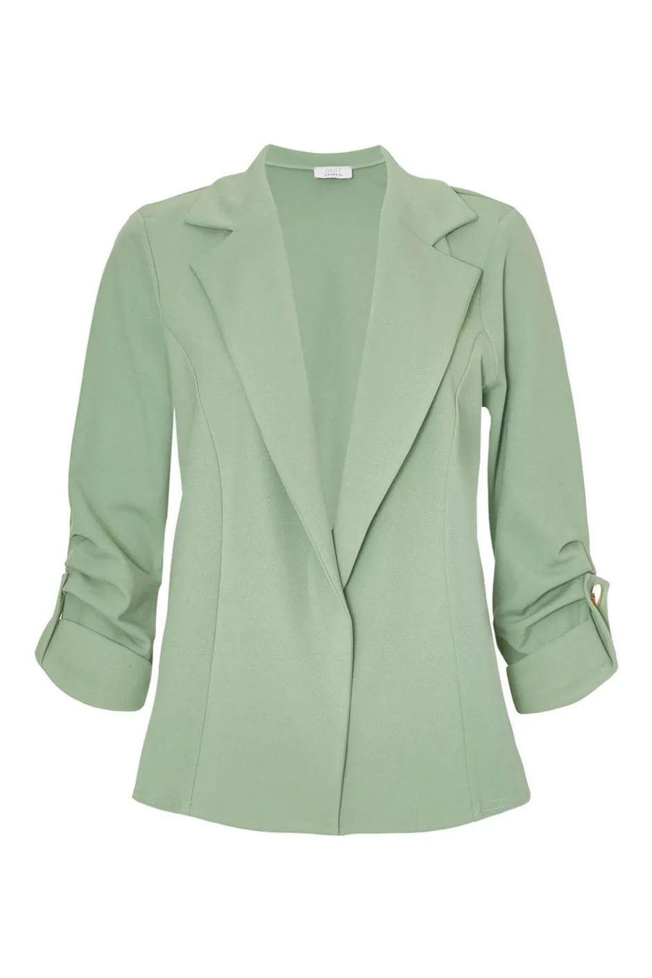 Quiz Petite Sage Ruched Sleeve Blazer Online