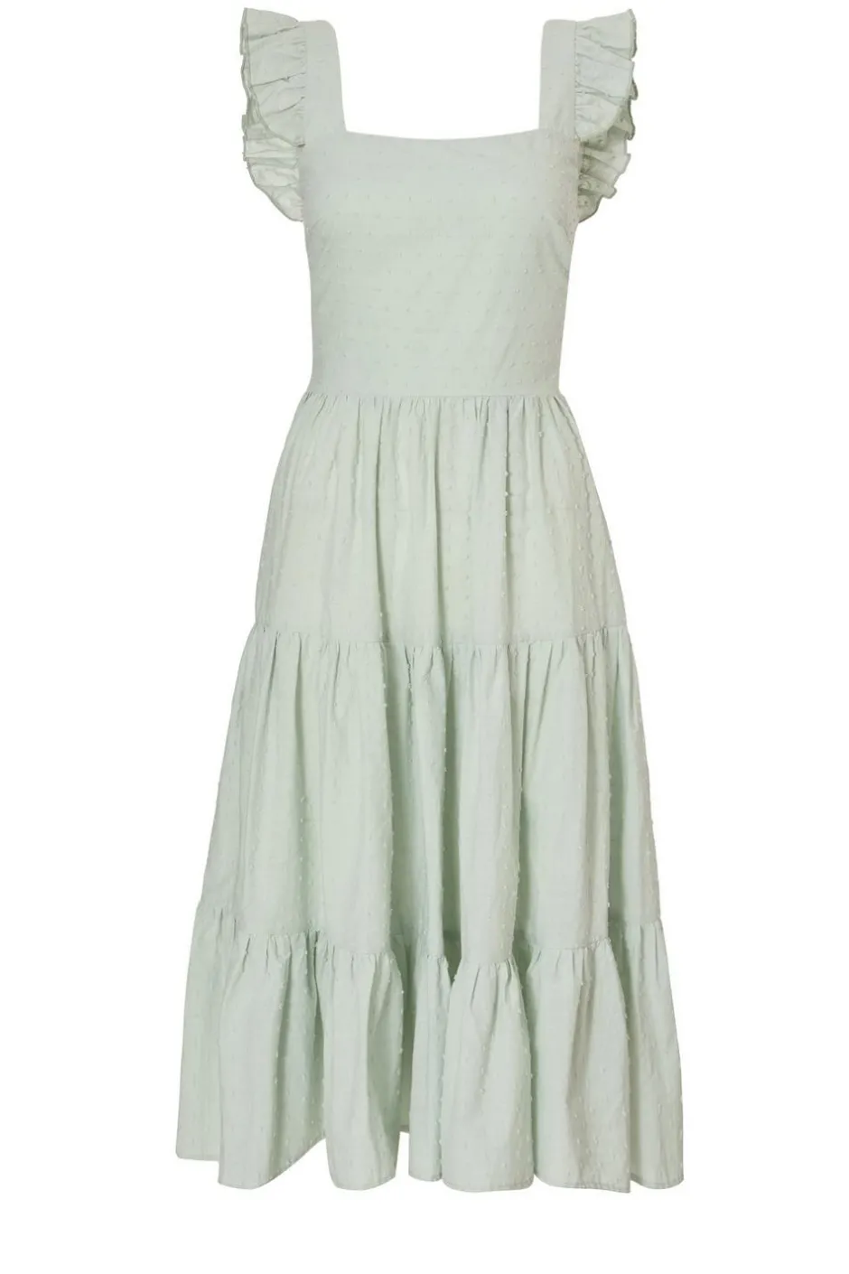 Quiz Petite Sage Tiered Midi Dress Best