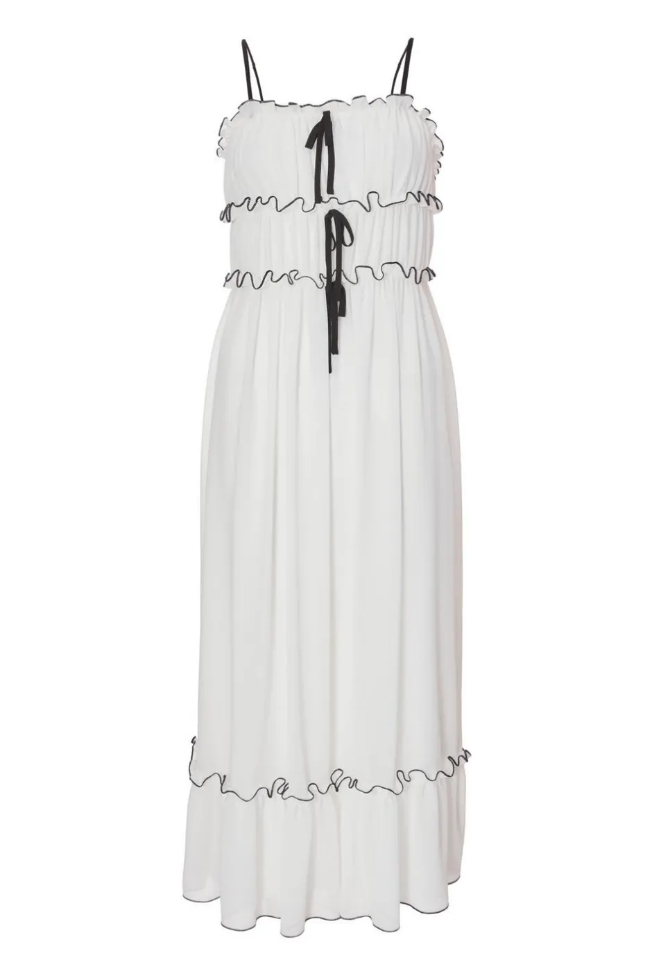 Quiz Petite White Chiffon Strappy Midaxi Dress Sale