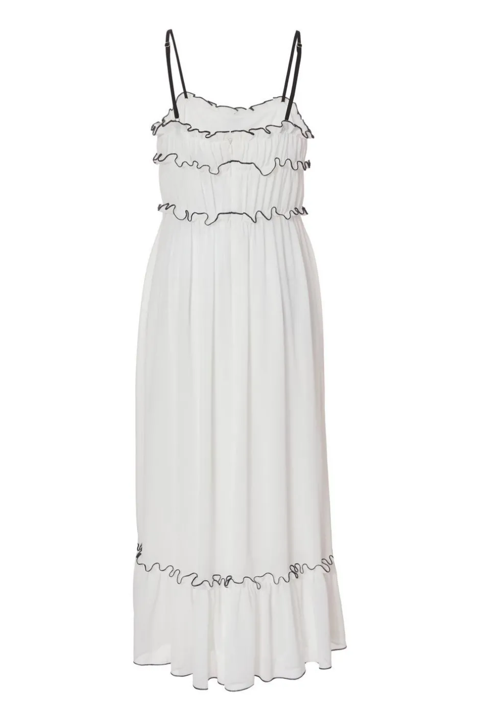Quiz Petite White Chiffon Strappy Midaxi Dress Sale
