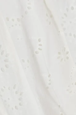 Quiz Petite White Embroidered Dress Sale