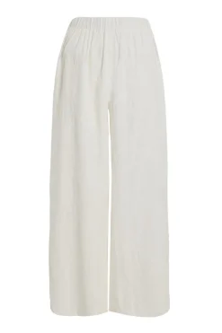 Quiz Petite White Embroidered Trousers