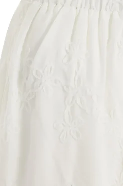 Quiz Petite White Embroidered Trousers