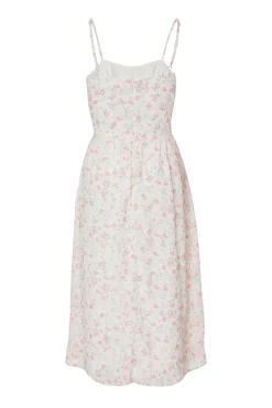 Quiz Petite White Floral Print Midi Dress