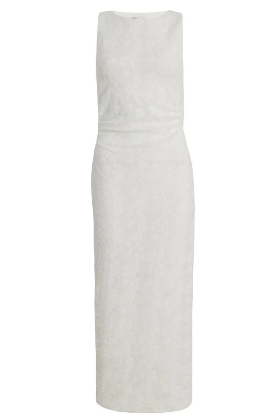 Quiz Petite White Jacquard Midaxi Dress New
