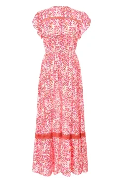 Quiz Pink Animal Print Midaxi Dress Online