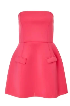 Quiz Pink Bandeau A-Line Mini Dress Outlet