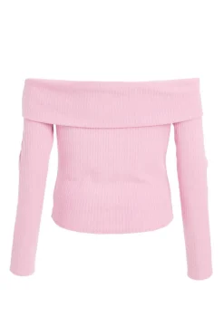 Quiz Bardot Top Pink Sale